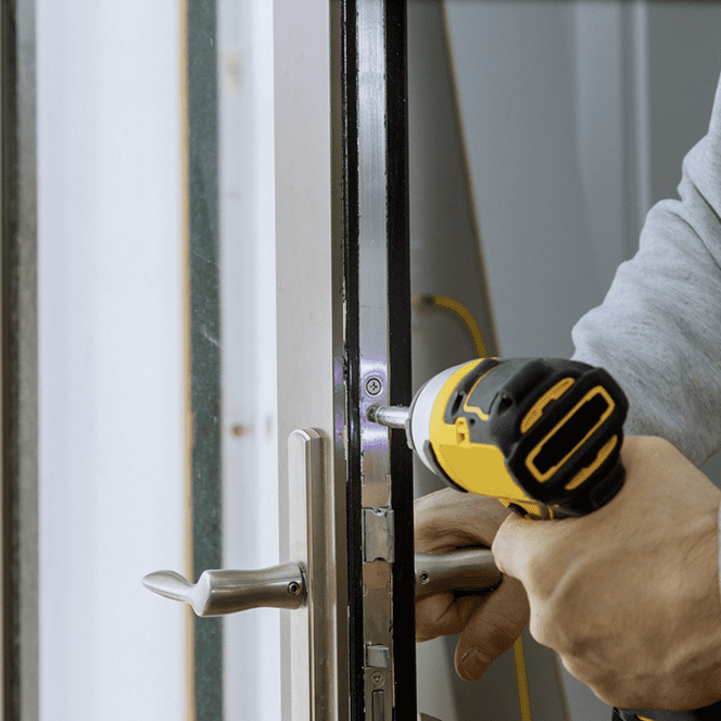 Leeds Locksmith repairing a UPVC door